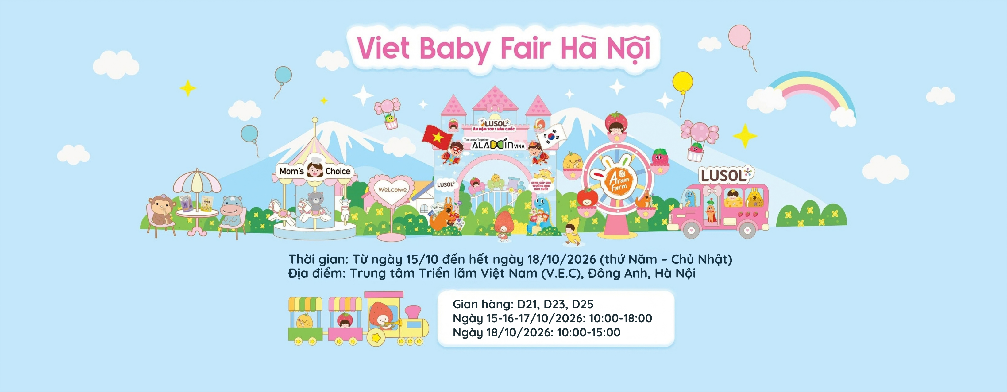 Viet Baby Fair Hà Nội 2026 - Aladdin Vina & Thương Hiệu Đồng Hành
