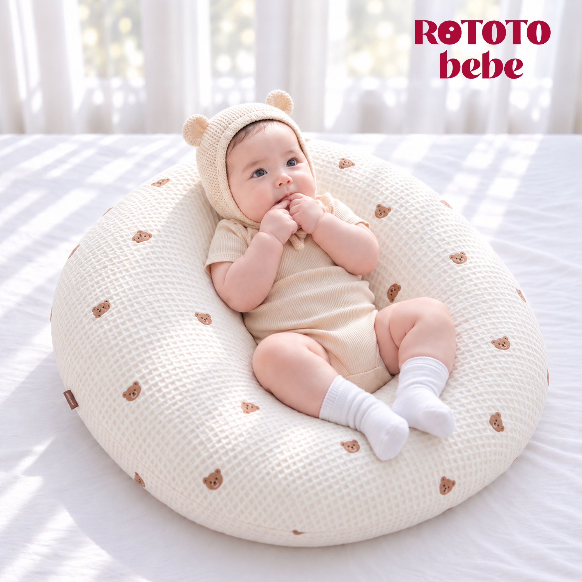 Gối chống trào ngược Airmesh Rototo Bebe (70x70cm)
