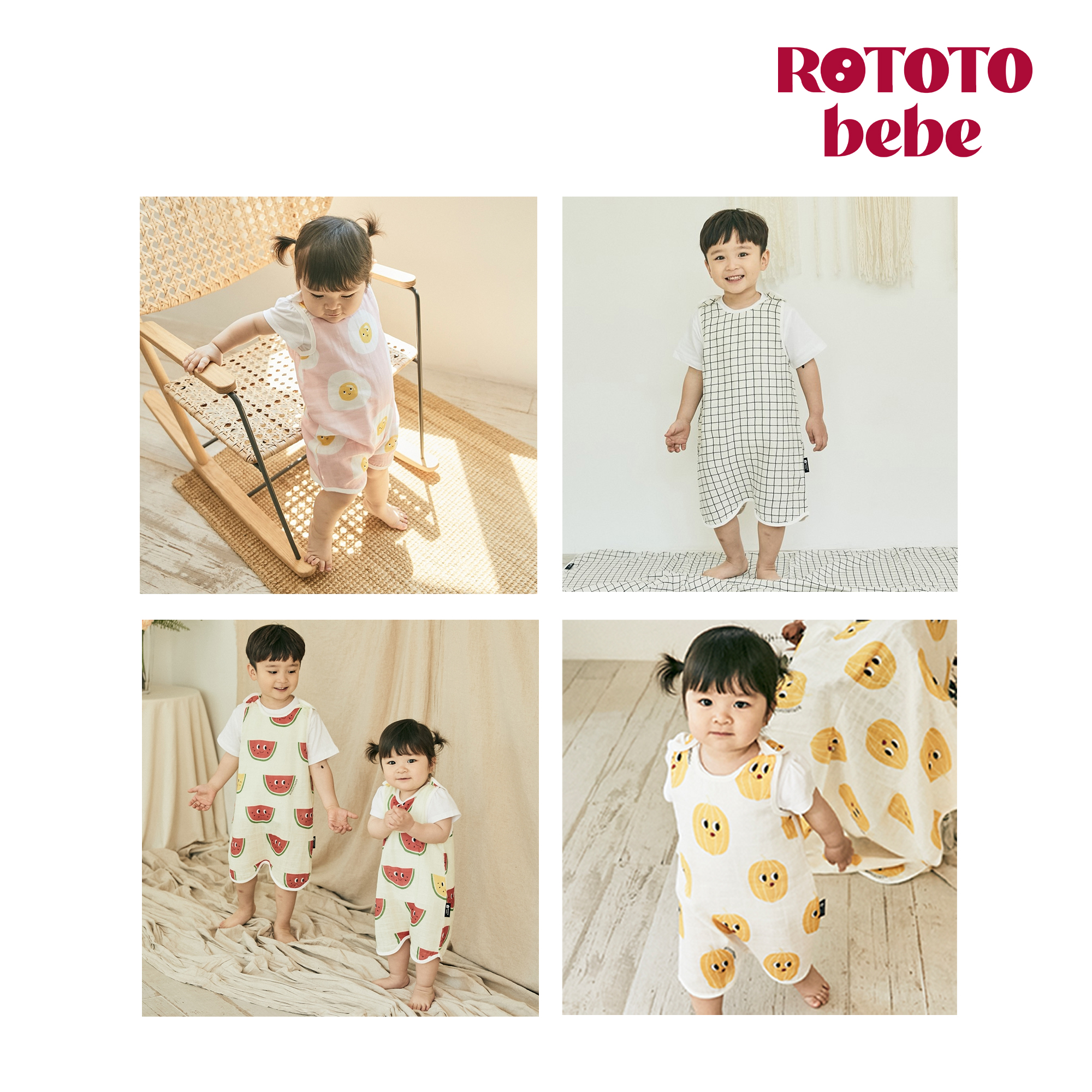Áo ngủ cho em bé từ 0 - 7 tháng ROTOTO BEBE