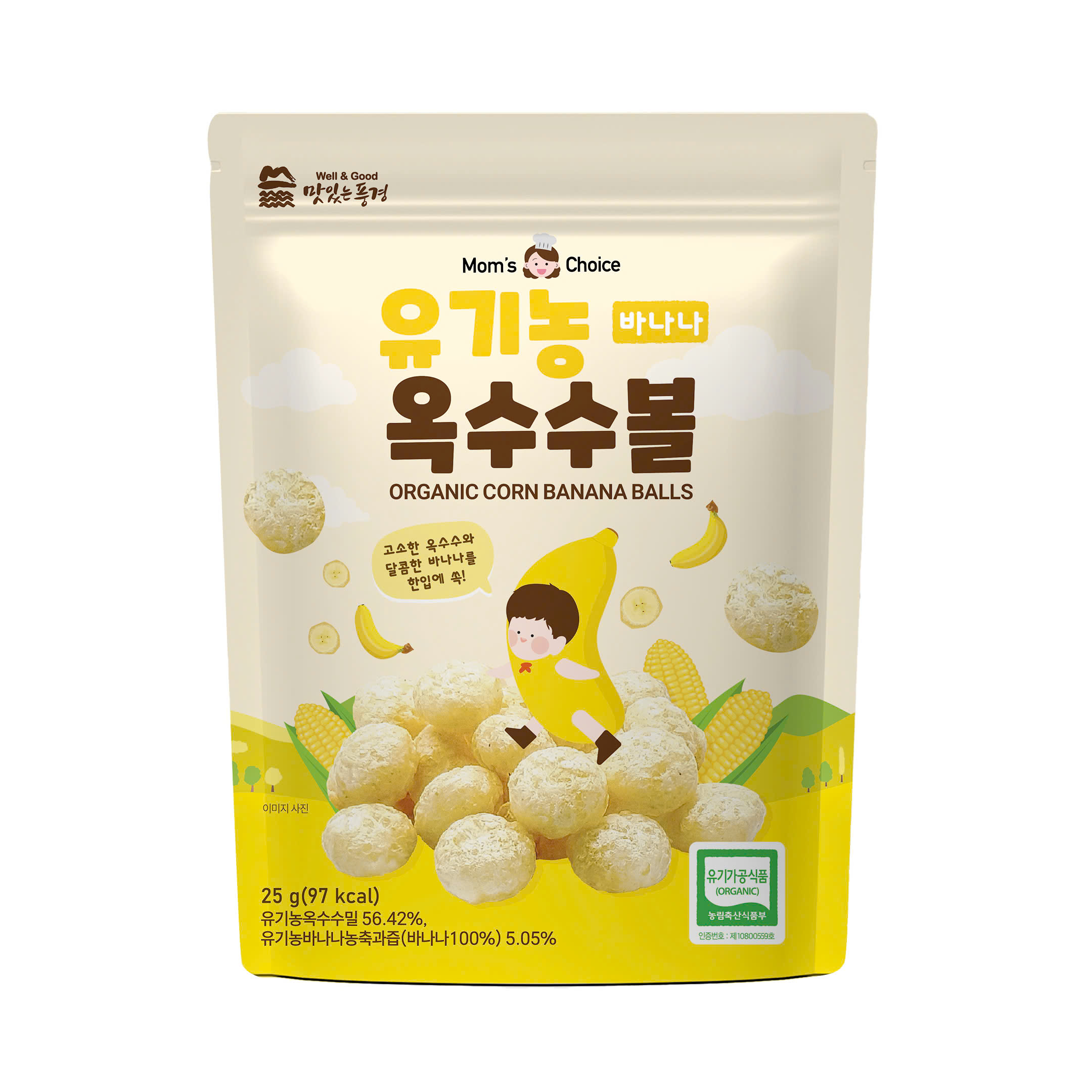Bánh bi hữu cơ Mom's Choice (25g) - Vị Chuối