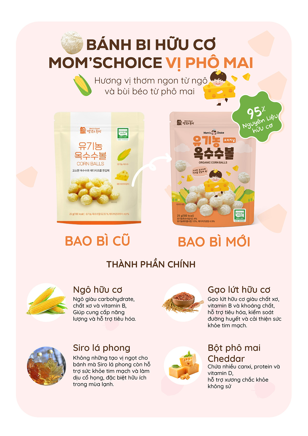 Bánh bi hữu cơ Mom's Choice (25g) - ảnh 2