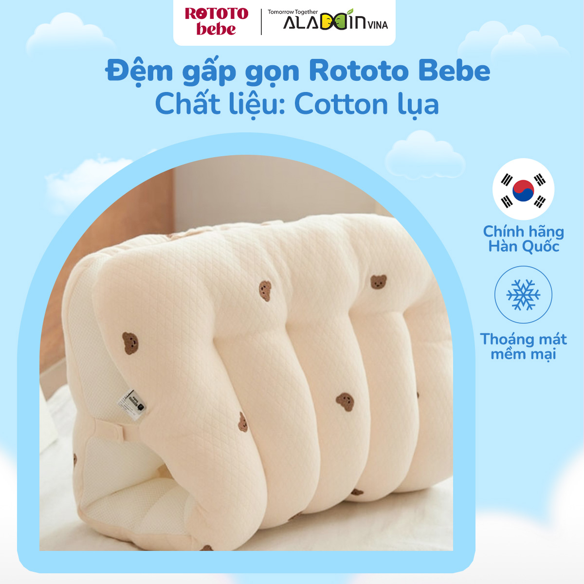 Đệm gấp gọn cho bé